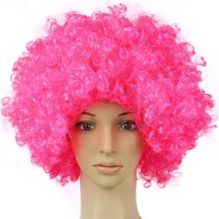 Men's Synthetic Afro Wig with Bangs Short Rainbow Colors Dark Gold Orange Black White Synthetic Hair for Carnival