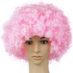 Men's Synthetic Afro Wig with Bangs Short Rainbow Colors Dark Gold Orange Black White Synthetic Hair for Carnival