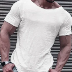 Men's T Shirt Casual Style Short Sleeve Crew Neck Summer Plain Fashion Designer Casual Classic Street Sports Holiday Black White Pink Top Tee for Men