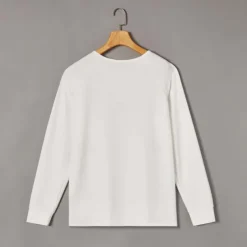 Men's T Shirt Henley Shirt Tee Top Long Sleeve Shirt Long Sleeve Plain Fashion Designer Basic Classic Henley Vacation Street Going out Spring & Fall Black White Navy Blue Henley T-Shirt