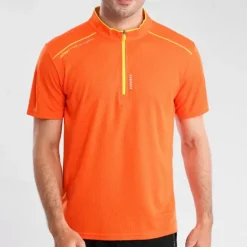 Men's T shirt Hiking Tee shirt Short Sleeve Quarter Zip Tee Tshirt Muscle T-Shirt Short Sleeve Shirt Outdoor Quick Dry Workout Soft Sweat wicking Polyester Red Royal Blue Blue Gym Climbing Camping