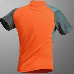 Men's T shirt Hiking Tee shirt Sleeveless Quarter Zip Tee Tshirt Muscle T-Shirt Short Sleeve Shirt Outdoor Quick Dry Workout Soft Sweat wicking Polyester Patchwork Black White Blue Gym Climbing