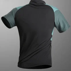 Men's T shirt Hiking Tee shirt Sleeveless Quarter Zip Tee Tshirt Muscle T-Shirt Short Sleeve Shirt Outdoor Quick Dry Workout Soft Sweat wicking Polyester Patchwork Black White Blue Gym Climbing