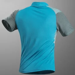 Men's T shirt Hiking Tee shirt Sleeveless Quarter Zip Tee Tshirt Muscle T-Shirt Short Sleeve Shirt Outdoor Quick Dry Workout Soft Sweat wicking Polyester Patchwork Black White Blue Gym Climbing