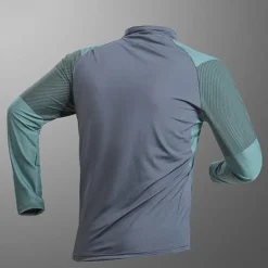 Men's T shirt Hiking Tee shirt Long Sleeve Quarter Zip Tee Tshirt Muscle T-Shirt Bodybuilding Stretch Tee Outdoor Quick Dry Workout Soft Sweat wicking Polyester Patchwork Black White Royal Blue Gym