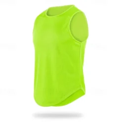 Men's T shirt Hiking Vest Sleeveless Crew Neck Tank Top Sleeveless Shirt Vest Top Outdoor Quick Dry Soft Sweat wicking Polyester Black Orange Green Climbing Camping / Hiking / Caving Traveling