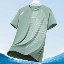 Men's T shirt Hiking Vest Sleeveless Crew Neck Tank Top Sleeveless Shirt Vest Top Outdoor Quick Dry Soft Sweat wicking Polyester Stripes Black White Blue Climbing Camping / Hiking / Caving Traveling