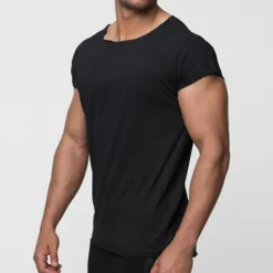 Men's T Shirt Muscle Shirt Short Sleeve Crew Neck Summer Plain Fashion Classic Comfortable Classic Style Street Casual Sports Black Gray Top Tee for Men