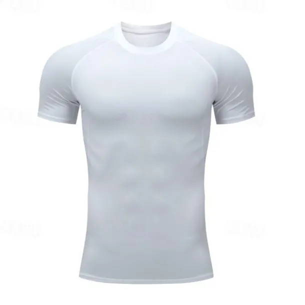 Men's T Shirt Muscle Shirt Moisture Wicking Shirts Short Sleeve Crew Neck Summer Plain Sports Fashion Lightweight Classic Style Vacation Casual Holiday Red black Black White Top Tee for Men