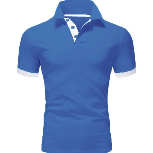 Men's T Shirt Polo Shirts Street Casual Turndown Short Sleeve Casual Soft Solid Color Plain Spring, Fall, Winter, Summer Regular Fit Apple Green Golden yellow Lake blue Black White Pink T Shirt