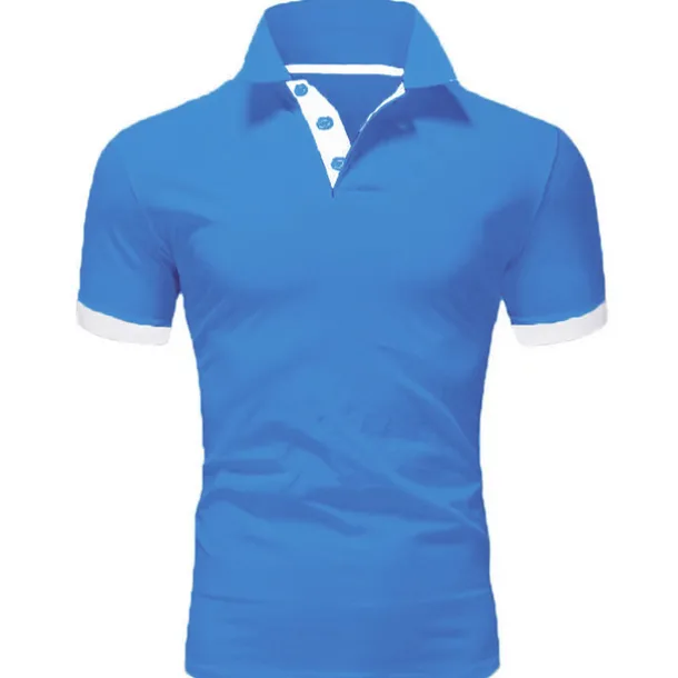 Men's T Shirt Polo Shirts Street Casual Turndown Short Sleeve Casual Soft Solid Color Plain Spring, Fall, Winter, Summer Regular Fit Apple Green Golden yellow Lake blue Black White Pink T Shirt