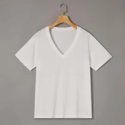 Men's T Shirt Short Sleeve V Neck Summer Plain Sports Fashion Lightweight Vacation Casual Holiday Black White Red Top Tee for Men