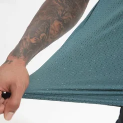 Men's T shirt Short Sleeve Crew Neck Tee Tshirt Muscle T-Shirt Short Sleeve Shirt Outdoor Quick Dry Workout Soft Sweat wicking Polyester Dark Grey Black White Gym Climbing Camping / Hiking / Caving