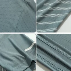 Men's T shirt Short Sleeve Crew Neck Tee Tshirt Muscle T-Shirt Short Sleeve Shirt Outdoor Quick Dry Workout Soft Polyester Patchwork Black White Royal Blue Gym Climbing Camping / Hiking / Caving