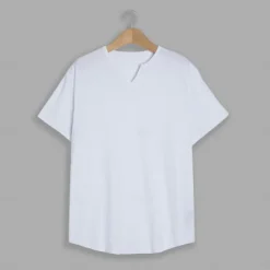 Men's T Shirt Short Sleeve V Neck Summer Plain Fashion Classic Comfortable V Neck Street Casual Sports Black White Dark Navy Top Tee for Men