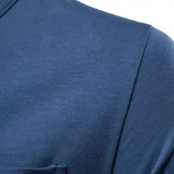 Men's T Shirt Short Sleeve V Neck Summer All Seasons Solid Color Daily Casual Daily Casual Pocket V Neck Vacation Causal Casual Light Blue Black White Top Tee for Men