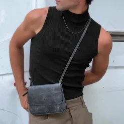 Men's T Shirt Tank Top Turtleneck shirt Sleeveless Turtleneck Summer Solid Color Pit Strip Fashion Designer Muscle Ribbed Outdoor Dailywear Black White Top Tee for Men