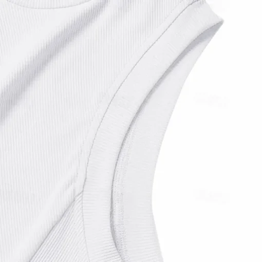 Men's T Shirt Tank Top Turtleneck shirt Sleeveless Turtleneck Summer Solid Color Pit Strip Fashion Designer Muscle Ribbed Outdoor Dailywear Black White Top Tee for Men
