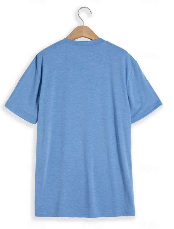 Men's T shirt Tee Henley Shirt Tee Top Plain Henley Street Vacation Short Sleeves Clothing Apparel Fashion Designer Basic