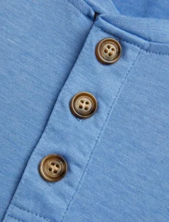 Men's T shirt Tee Henley Shirt Tee Top Plain Henley Street Vacation Short Sleeves Clothing Apparel Fashion Designer Basic