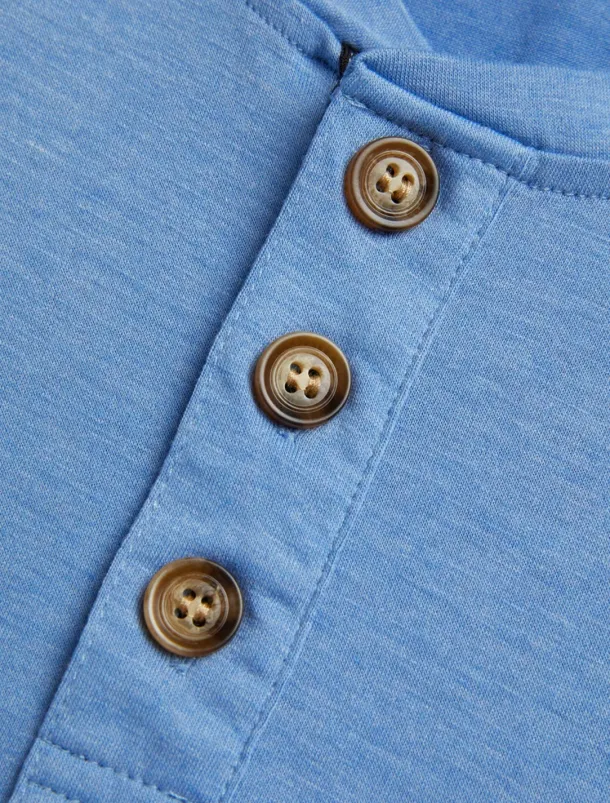 Men's T shirt Tee Henley Shirt Tee Top Plain Henley Street Vacation Short Sleeves Clothing Apparel Fashion Designer Basic