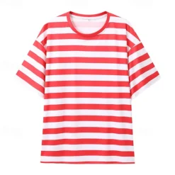 Men's T Shirt Tee Short Sleeve Shirt Tee Top Short Sleeve Crew Neck Spring & Summer Striped Fashion Designer Basic Vacation Street Going out Black Yellow Red Top Tee for Men