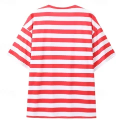 Men's T Shirt Tee Short Sleeve Shirt Tee Top Short Sleeve Crew Neck Spring & Summer Striped Fashion Designer Basic Vacation Street Going out Black Yellow Red Top Tee for Men