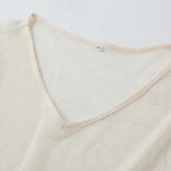 Men's T Shirt Tee Tee Top Long Sleeve Shirt Long Sleeve V Neck Summer Spring Plain Fashion Designer Basic Classic Vacation Street Going out Beige Top Tee for Men