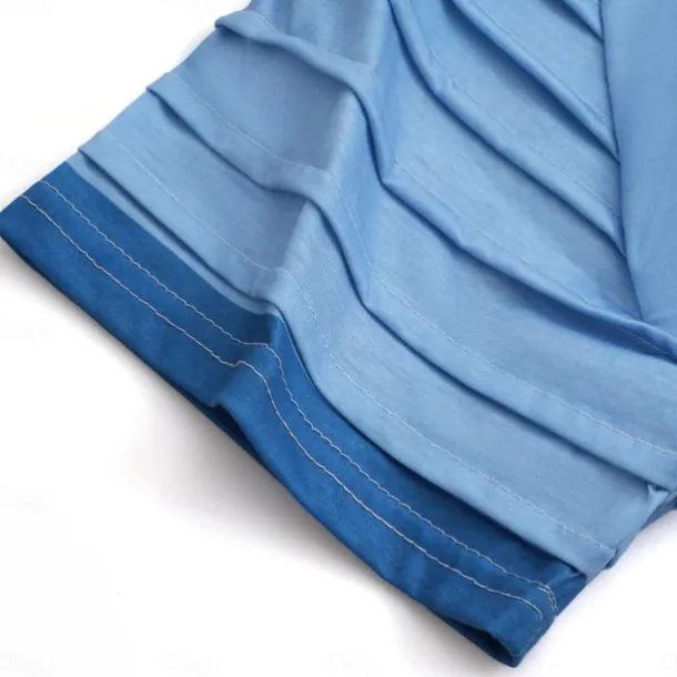 Men's T shirt Tee Tee Top Plain Slim Pleated Standing Collar Street Vacation Short Sleeves Lace up Clothing Apparel Fashion Designer Basic