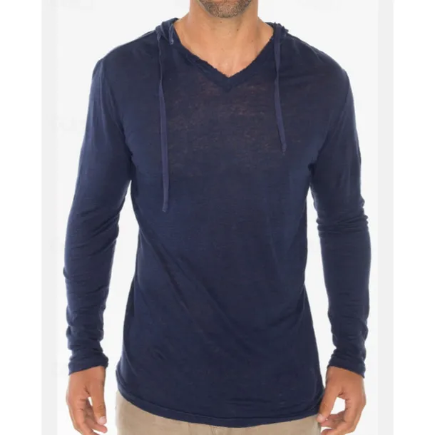 Men's T Shirt Tee Top Long Sleeve Hooded Summer Plain Fashion Designer Basic Vacation Street Going out White Navy Blue Brown Top Tee for Men