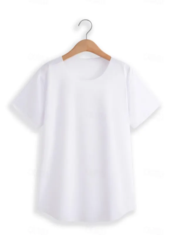 Men's T Shirt Tee Top Short Sleeves Crew Neck Summer Plain Fashion Designer Basic Vacation Street Going out Black White Blue Top Tee for Men