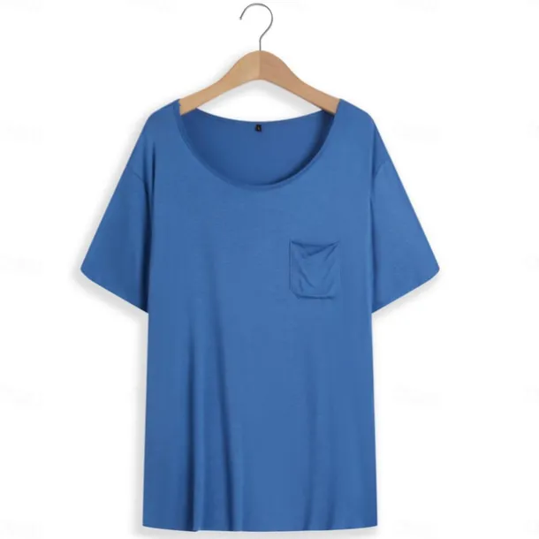 Men's T Shirt Tee Top Short Sleeve Crew Neck Summer Plain Sports Fashion Lightweight Pocket Vacation Casual Holiday Black White Blue Top Tee for Men