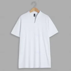 Men's T Shirt Tee Top Short Sleeve V Neck Summer Plain Sports Fashion Lightweight V Neck Vacation Casual Holiday Light Blue Black White Top Tee for Men