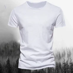 Men's T Shirt Tee Top Short Sleeves Crew Neck Summer Plain Fashion Designer Basic Classic Style Vacation Street Going out Black White Pink Top Tee for Men