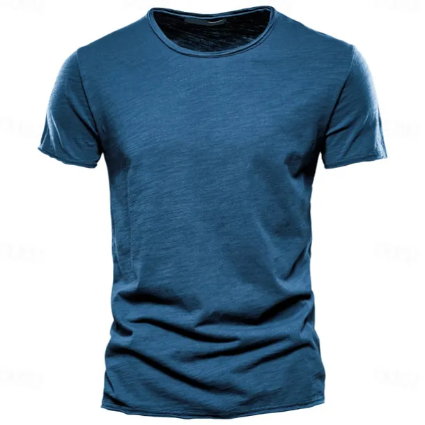 Men's T Shirt Tee Top Short Sleeves Crew Neck Summer Plain Fashion Designer Basic Classic Style Vacation Street Going out Black White Pink Top Tee for Men