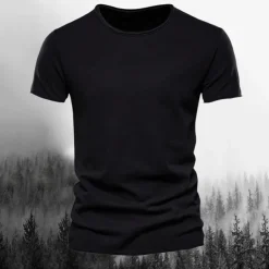 Men's T Shirt Tee Top Short Sleeves Crew Neck Summer Plain Fashion Designer Basic Classic Style Vacation Street Going out Black White Pink Top Tee for Men