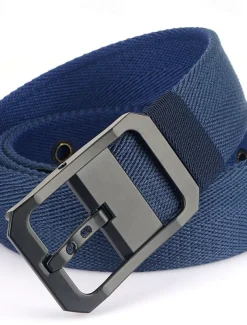 Men's Tactical Belt Canvas Belt Nylon Belt Waist Belt Black White Alloy Durable Adjustable Plain Outdoor Daily