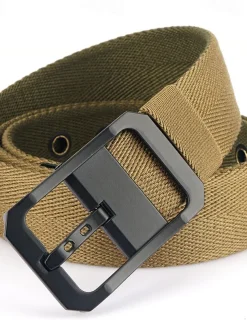 Men's Tactical Belt Canvas Belt Nylon Belt Waist Belt Black White Alloy Durable Adjustable Plain Outdoor Daily