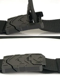 Men's Tactical Belt Magnetic Buckle Belt Waist Belt Black Blue Nylon Durable Adjustable Plain Outdoor Daily
