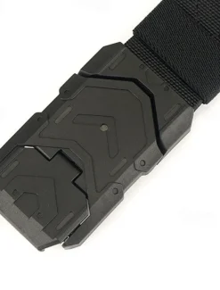 Men's Tactical Belt Magnetic Buckle Belt Waist Belt Black Blue Nylon Durable Adjustable Plain Outdoor Daily