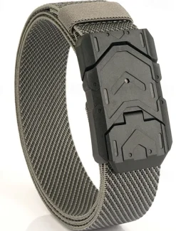 Men's Tactical Belt Magnetic Buckle Belt Waist Belt Black Blue Nylon Durable Adjustable Plain Outdoor Daily
