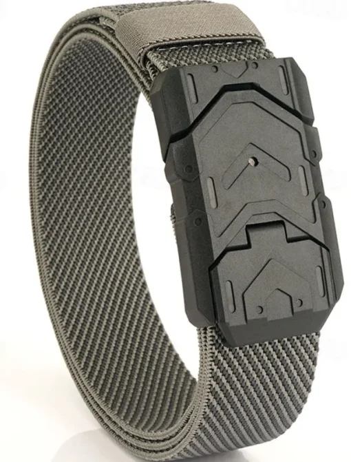 Men's Tactical Belt Magnetic Buckle Belt Waist Belt Black Blue Nylon Durable Adjustable Plain Outdoor Daily