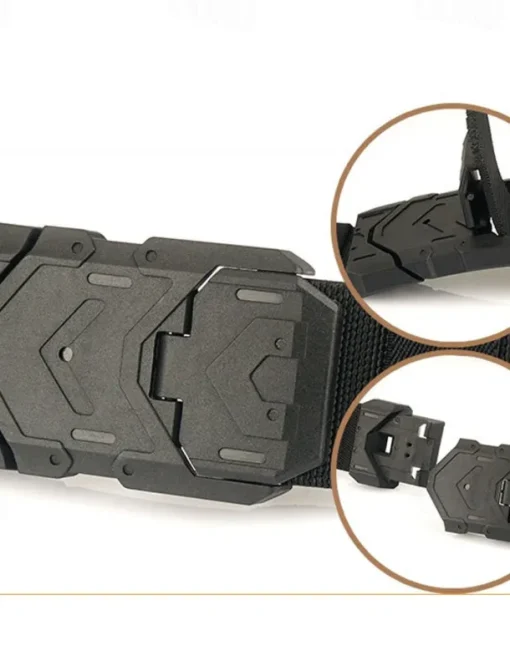 Men's Tactical Belt Magnetic Buckle Belt Waist Belt Black Blue Nylon Durable Adjustable Plain Outdoor Daily