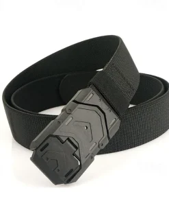 Men's Tactical Belt Magnetic Buckle Belt Waist Belt Black Blue Nylon Durable Adjustable Plain Outdoor Daily