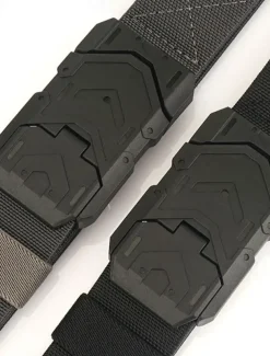Men's Tactical Belt Magnetic Buckle Belt Waist Belt Black Blue Nylon Durable Adjustable Plain Outdoor Daily