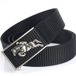 Men's Tactical Belt Nylon Web Work Belt Black Kakhi Nylon Plain Daily Wear Going out Weekend