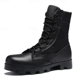 Men's Tactical Combat Boots – High-Top Military Desert Boots with Lace-Up Design for Outdoor Hiking & Work