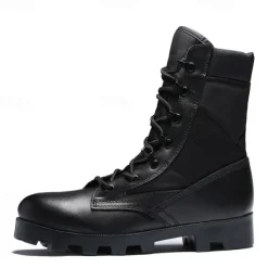 Men's Tactical Combat Boots – High-Top Military Desert Boots with Lace-Up Design for Outdoor Hiking & Work