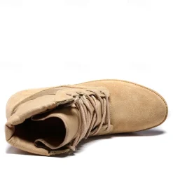 Men's Tactical Combat Boots – High-Top Military Desert Boots with Lace-Up Design for Outdoor Hiking & Work