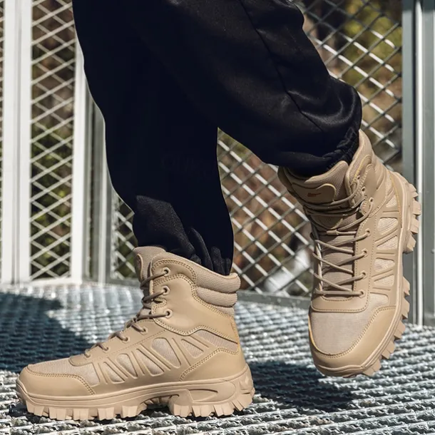 Men's Tactical Combat Boots with Rugged Non-Slip Soles – Durable and Breathable Military-Style Footwear for Hiking, Work, and Outdoor Activities